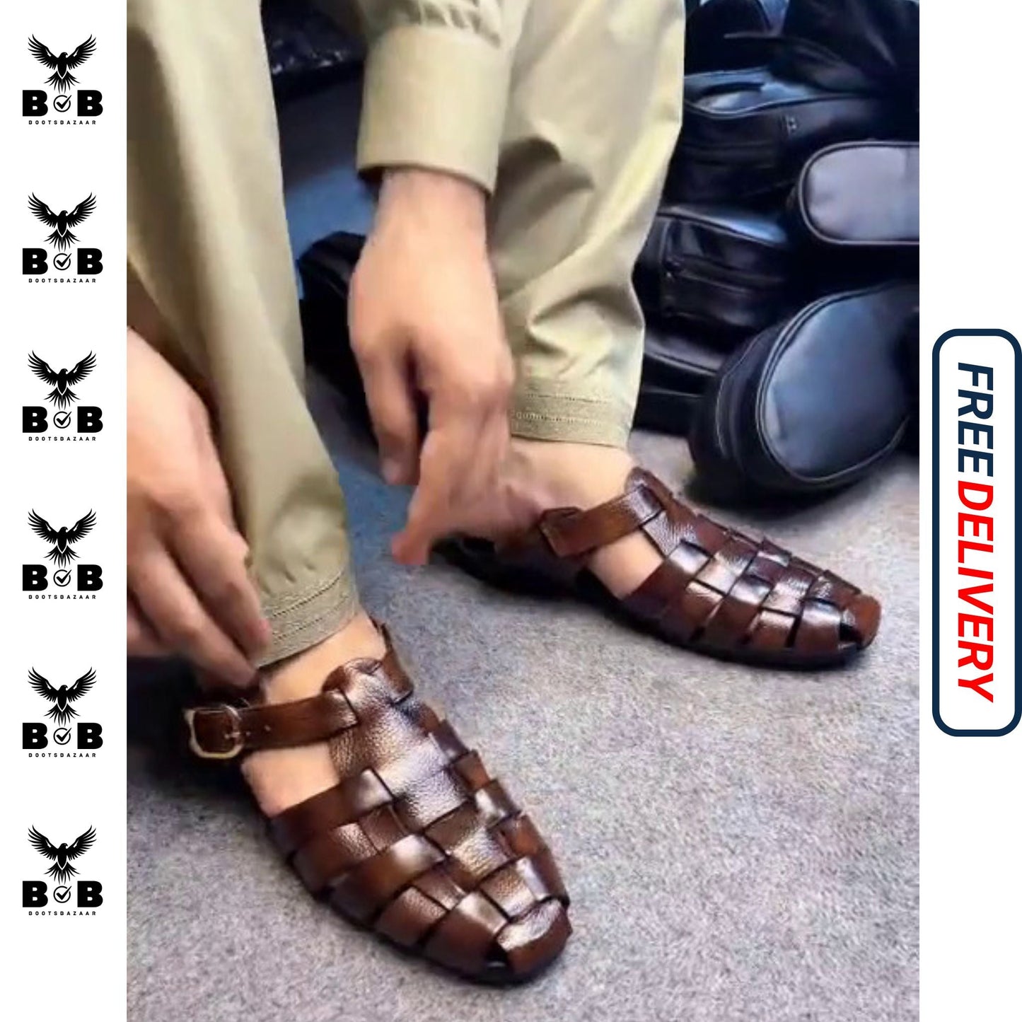 LE Pure Leather Handmade Strap Sandal