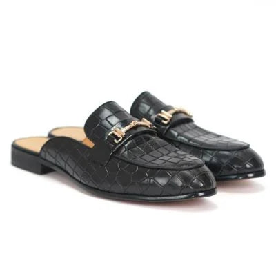 Premium Crocodile Leather Loafer | Half Slip-On Luxury Shoe for Men